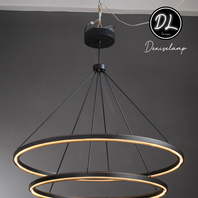 Radiant  Vintage 2-Tier Round Chandelier 60"