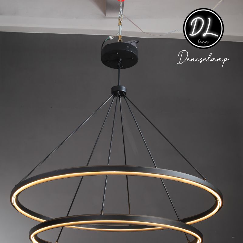 Radiant  Vintage 2-Tier Round Chandelier 60"