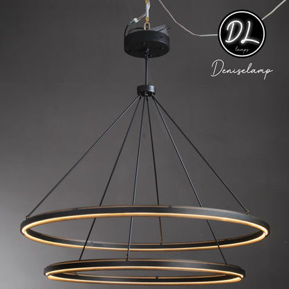 Radiant  Vintage 2-Tier Round Chandelier 60"
