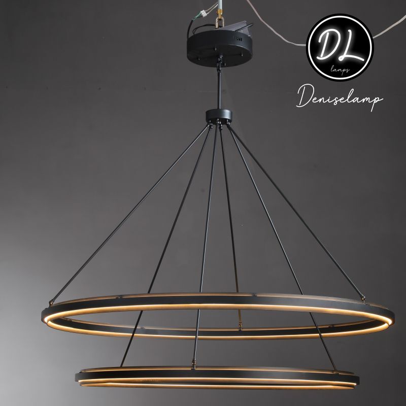 Radiant  Vintage 2-Tier Round Chandelier 60"