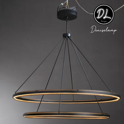 Radiant  Vintage 2-Tier Round Chandelier 60"