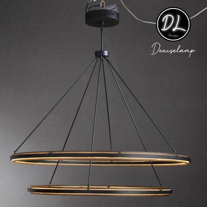 Radiant  Vintage 2-Tier Round Chandelier 60"