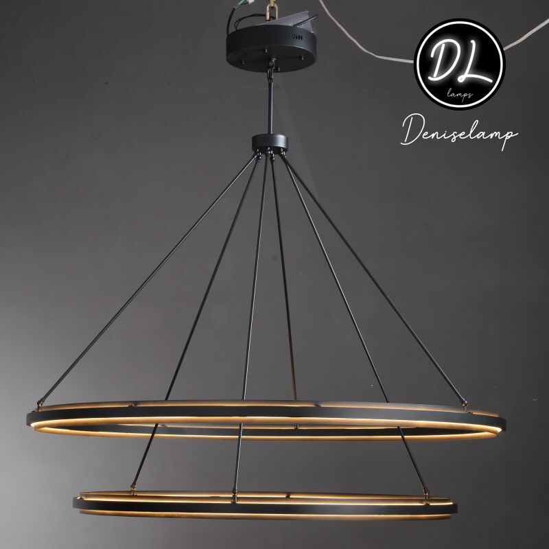 Radiant  Vintage 2-Tier Round Chandelier 60"
