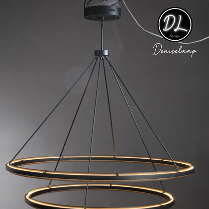Radiant  Vintage 2-Tier Round Chandelier 60"