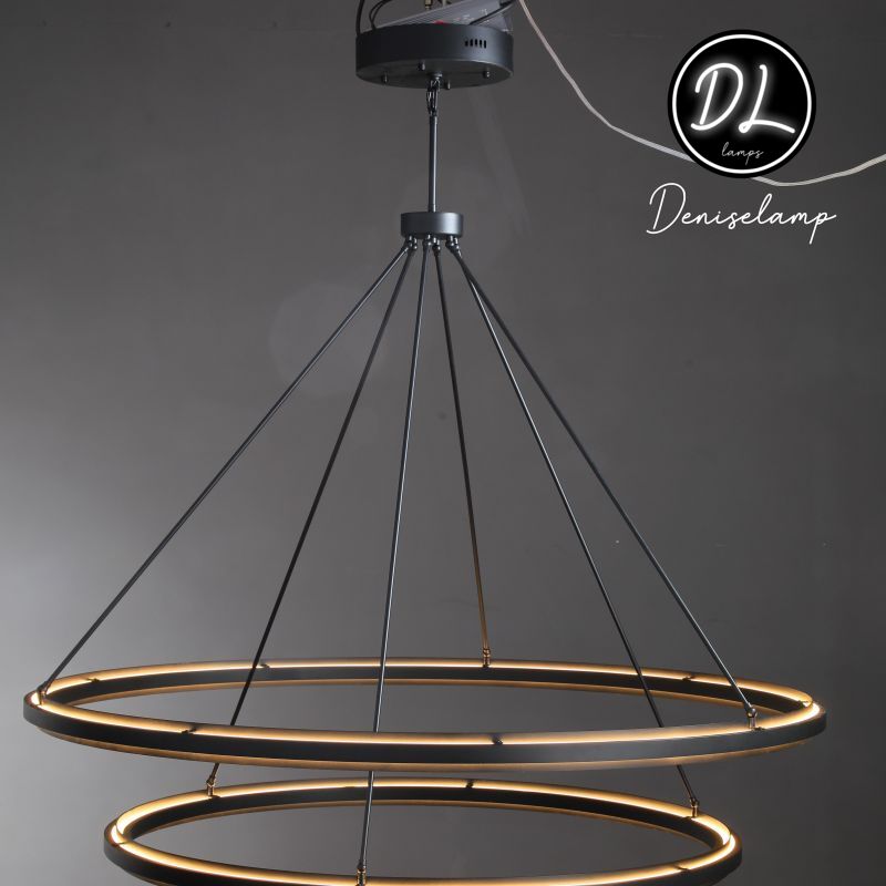 Radiant  Vintage 2-Tier Round Chandelier 60"