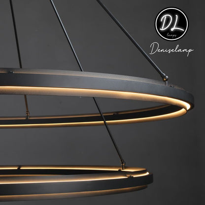 Radiant  Vintage 2-Tier Round Chandelier 60"