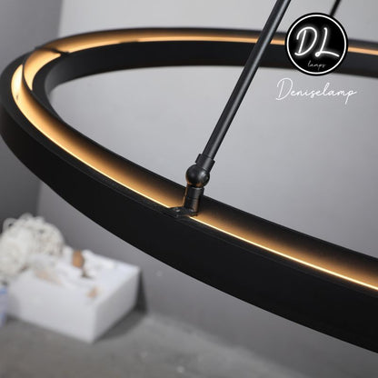Radiant  Vintage 2-Tier Round Chandelier 60"