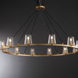 Willow Fashion design glass lampshade Round Chandelier 60"