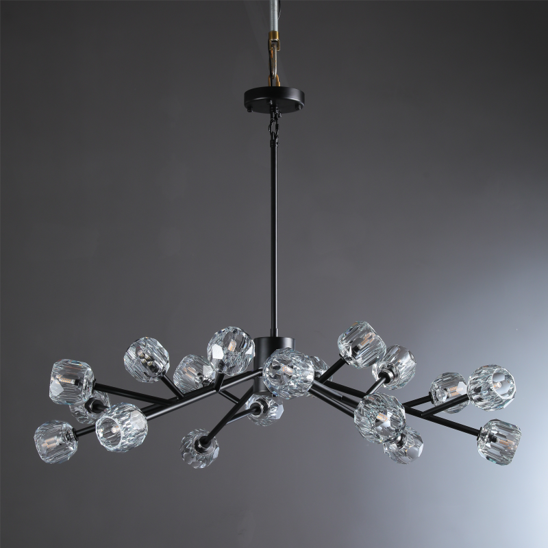 Dawn- Modern Design Niche Unique Hexagonal Crystal Ball  Oval Chandelier 48"/ 60"/ 72"
