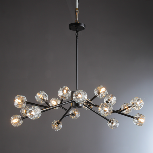 Dawn- Modern Design Niche Unique Hexagonal Crystal Ball  Oval Chandelier 48"/ 60"/ 72"