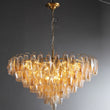 Golden Banana Tiered Round Chandelier 61"