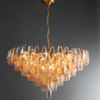 Golden Banana Tiered Round Chandelier 47"