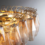 Golden Banana Tiered Round Chandelier 47"