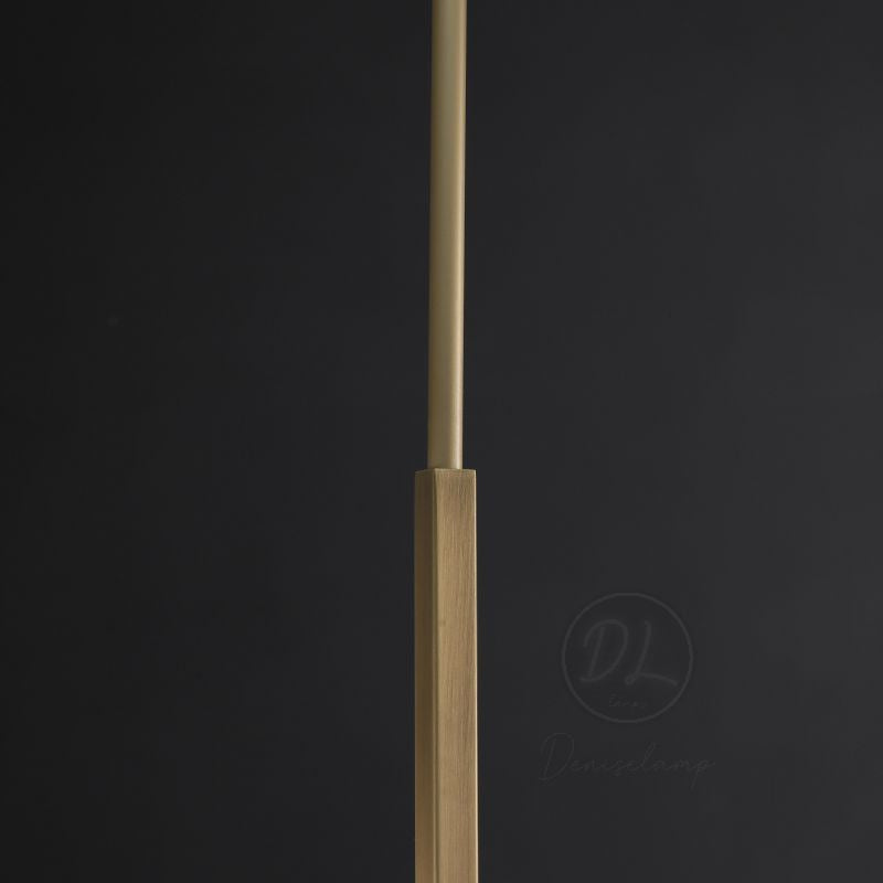 Crystalline Glass Shaded Modern Linear Chandelier 71"
