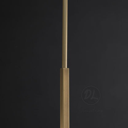 Crystalline Glass Shaded Modern Linear Chandelier 71"