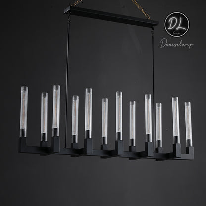 Elegance Modern Gorgeous Flow Stripe Linear Chandelier 67"