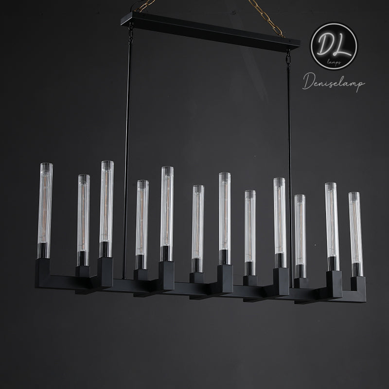 Elegance Modern Gorgeous Flow Stripe Linear Chandelier 67"