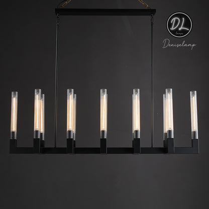 Elegance Modern Gorgeous Flow Stripe Linear Chandelier 67"