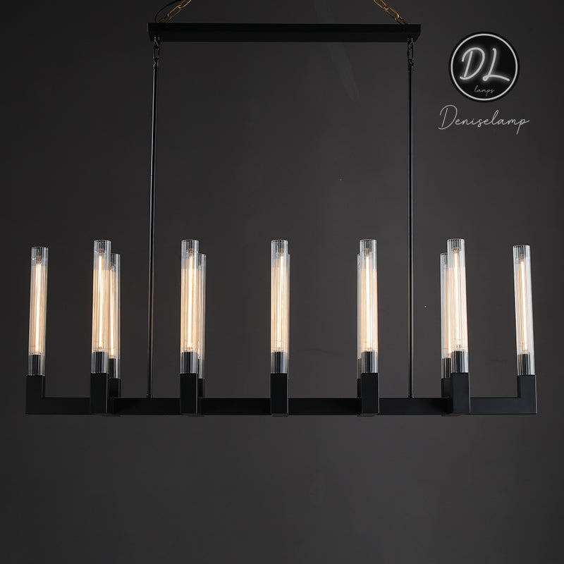 Elegance Modern Gorgeous Flow Stripe Linear Chandelier 67"