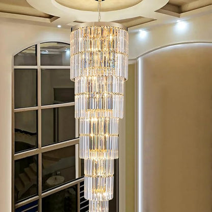 Luxury Modern Long Staircase K9 Chandeliers