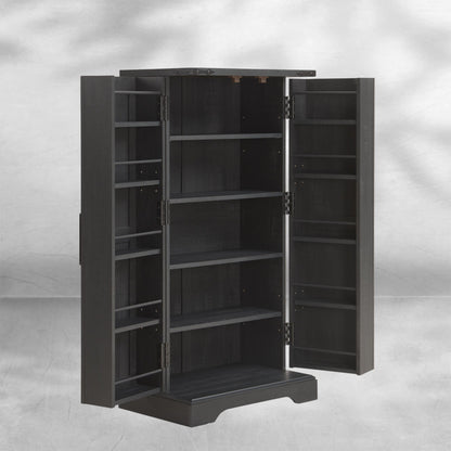 47" Wooden Storage Cabinet Farmhouse Pantry Organizer