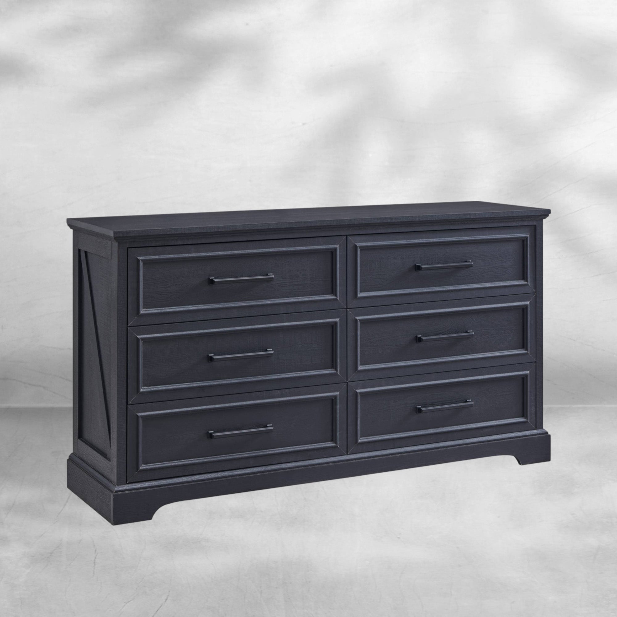 Rustic Farmhouse 6 Drawer Dresser | Wide Chest TV Stand 52''