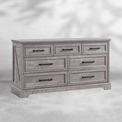 52" Wide Farmhouse 7-Drawer Dresser
