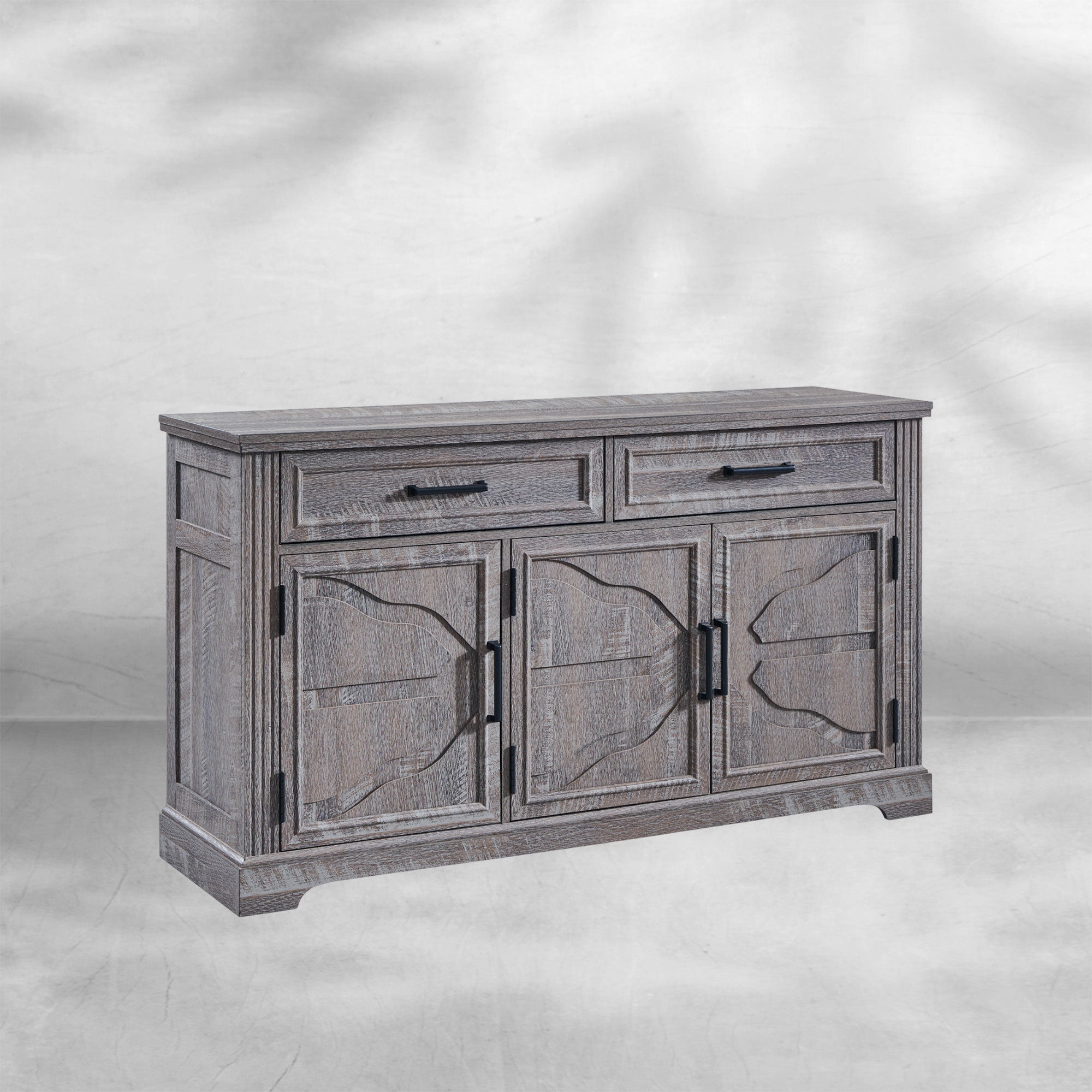 Modern 55-Inch Buffet, Coffee, and Wine Bar Cabinet