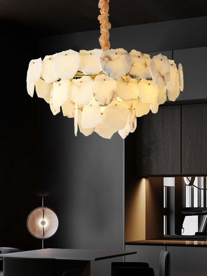 Noah Alabaster Snowflake multi-layer Chandelier