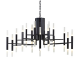 Deniselamp® Gold/Black Postmodern LED Chandelier For Living Room, Lobby, Restaurant