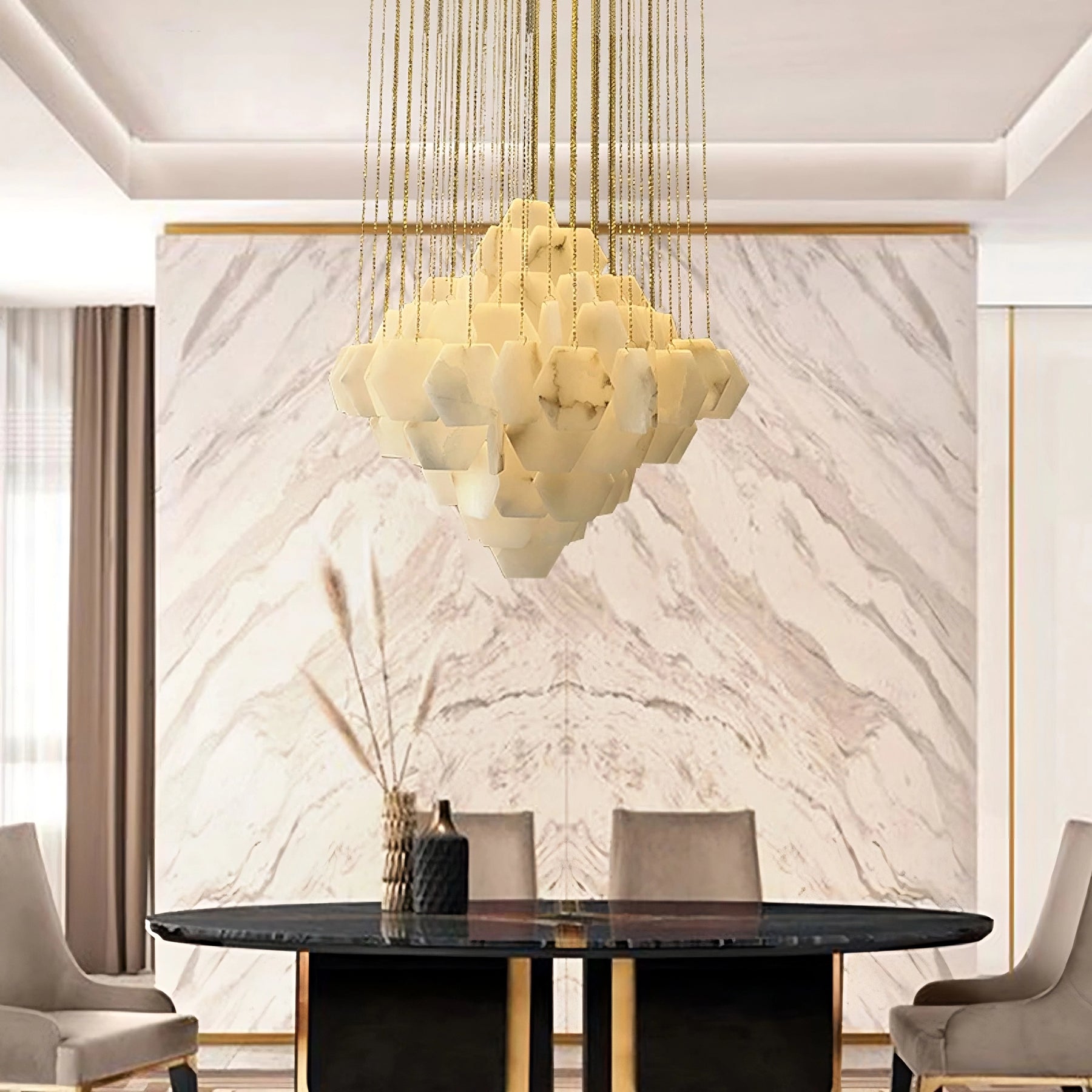 Noah Natural Alabaster Modern Chandelier