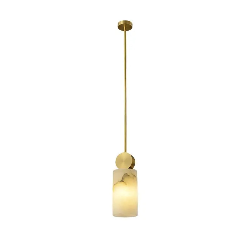 Alabaster Mini Pendant lights For Bedroom 3.94"D*9.45"H Cylindrical   Pendant [product_tags] Fabtiko