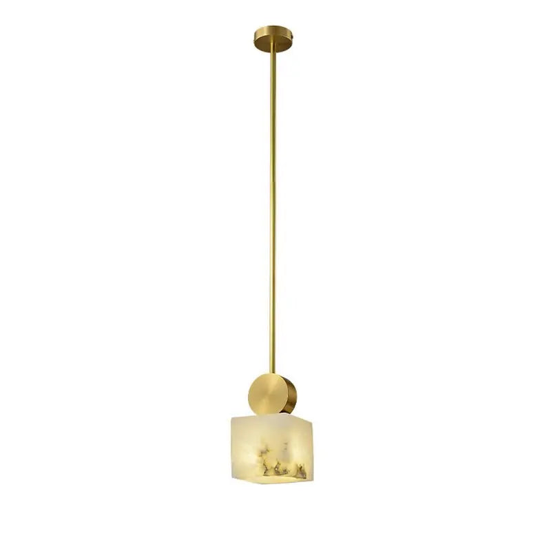 Alabaster Mini Pendant lights For Bedroom 3.94"D*8.66"H Square   Pendant [product_tags] Fabtiko