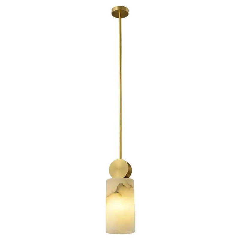 Alabaster Mini Pendant lights For Bedroom 4.72"D*12.2"H Cylindrical   Pendant [product_tags] Fabtiko