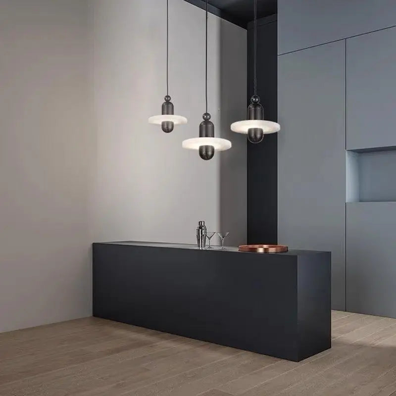 Alabaster Modern Pendant For Dining Room 1 Layer A Black  Pendant [product_tags] Fabtiko
