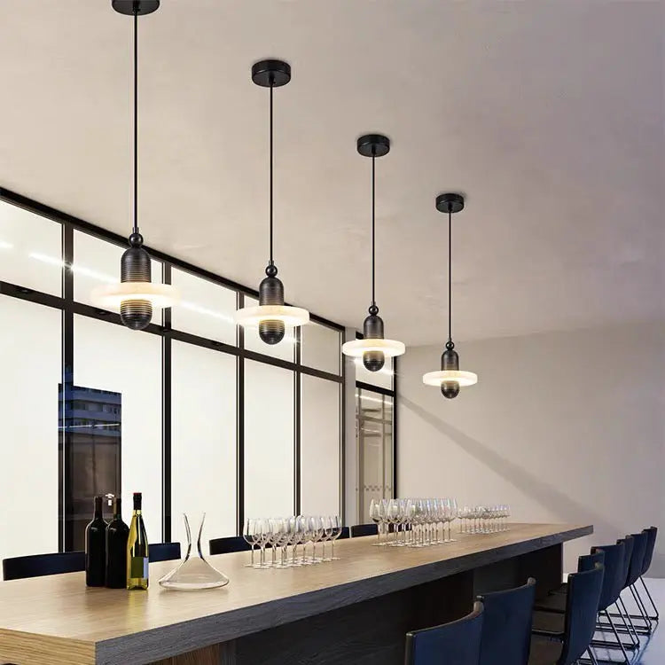 Alabaster Modern Pendant For Dining Room 1 Layer B Black  Pendant [product_tags] Fabtiko