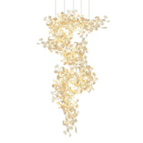 Ginkgo Leaf Ceramics Large Chandelier 110'' 118'' 157''H