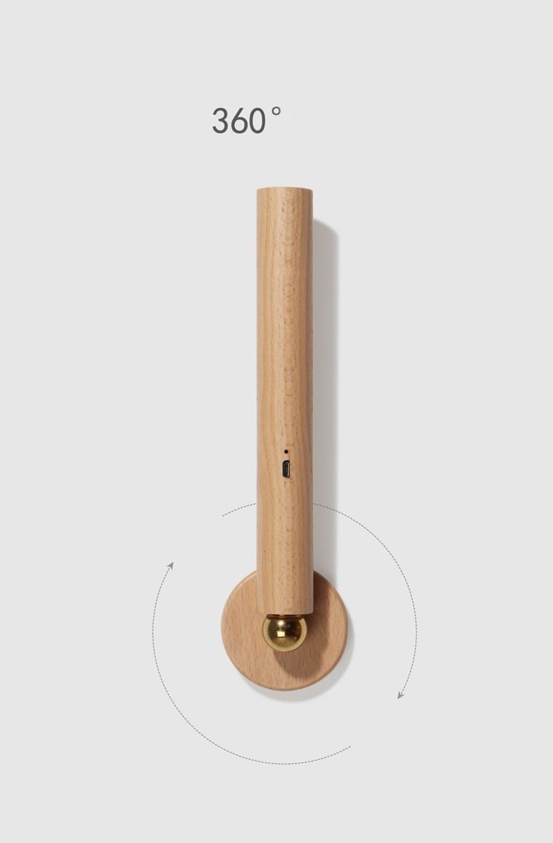 Deniselamp® Minimalistic Wooden Wall Lamp in Nordic Style for Living Room, Bedroom image | luxury lighting | wooden wall lamps