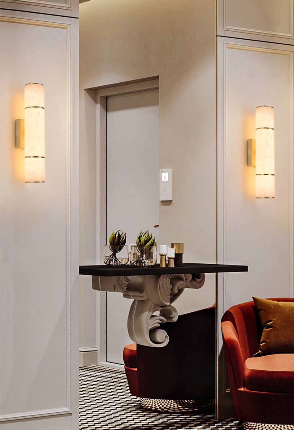 Deniselamp® Creative Marble Wall Lamp in Postmodern Style for Dining Room, Bedroom image | luxury lighting | marble wall lamps