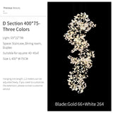 Ginkgo Leaf Ceramics Large Chandelier 110'' 118'' 157''H