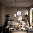 Nirvana Real Alabaster Disc Pendant Light, Pendant Lamp For Hallway, Staircase