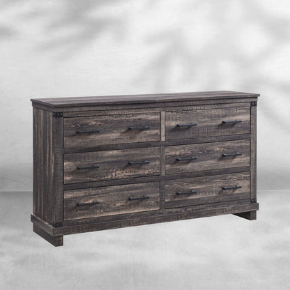 Farmhouse 5~8-Drawer Dresser: Rustic Wood Tall Chest for Bedroom