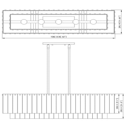 Denise Aimee Linear Glass Chandelier