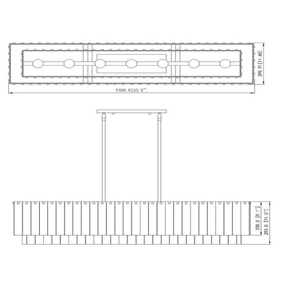 Denise Aimee Linear Glass Chandelier