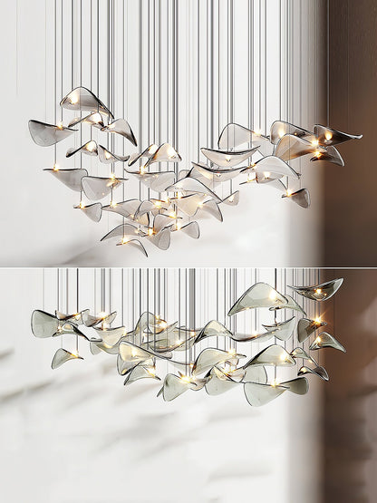 Wave Floating Leaf Chandelier
