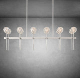 Bolura De Cristal Clear Glass Double Linear Chandelier