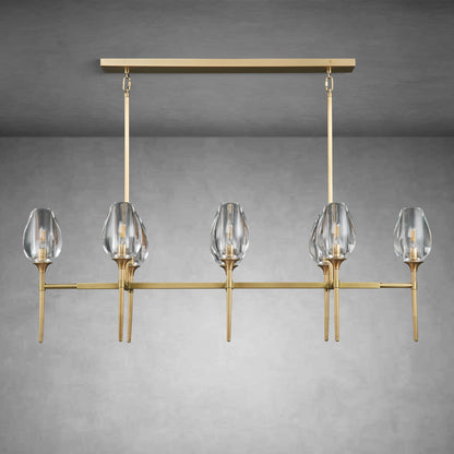Modern Tulip Linear Chandelier for Dining Room and Bedroom