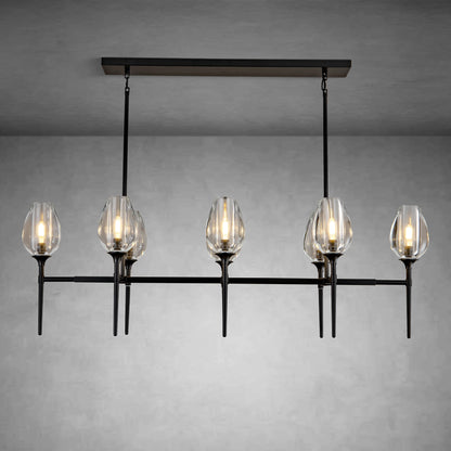 Modern Tulip Linear Chandelier for Dining Room and Bedroom