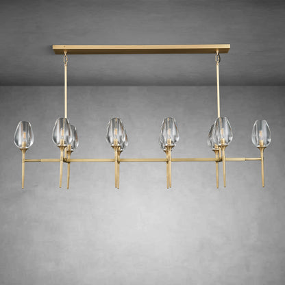 Modern Tulip Linear Chandelier for Dining Room and Bedroom