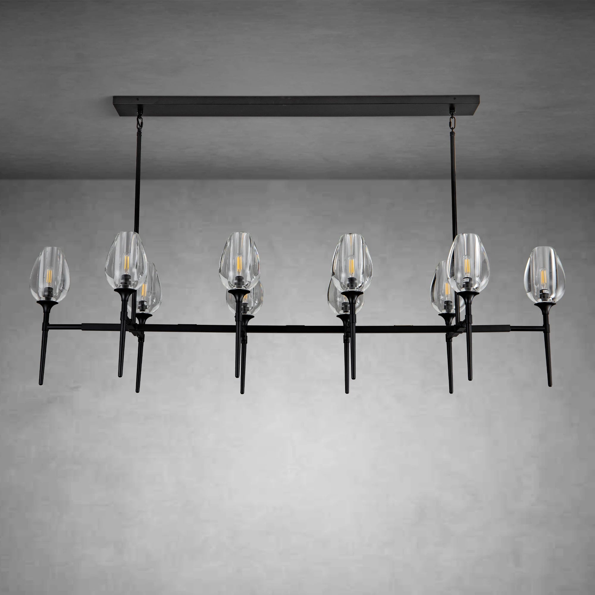 Modern Tulip Linear Chandelier for Dining Room and Bedroom